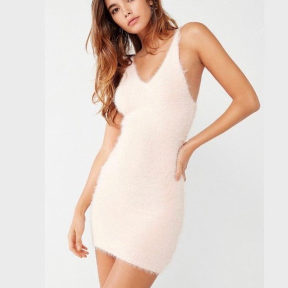 Urban Outfitters Dresses & Skirts - UO Pink Fuzzy Bodycon Mini Dress - Size M